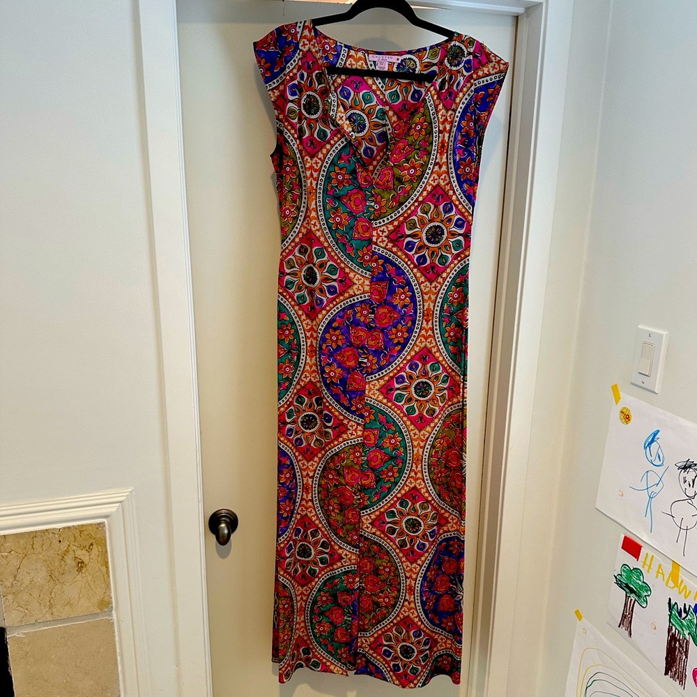 Calypso maxi dress with detachable sash belt